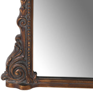 Large Carved Effect Wall Overmantle Mirror