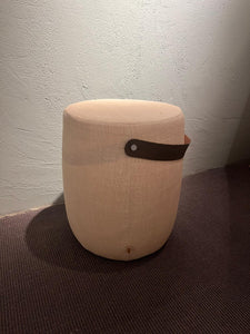 Milo Stool With Tan Leather Stripe