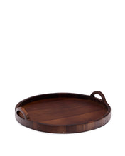 Load image into Gallery viewer, Zoa tray made of acacia wood in a dark finish FSC 100% Ø50 cm
