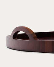 Load image into Gallery viewer, Zoa tray made of acacia wood in a dark finish FSC 100% Ø50 cm - image 5