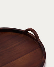 Load image into Gallery viewer, Zoa tray made of acacia wood in a dark finish FSC 100% Ø50 cm - image 6