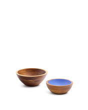 Load image into Gallery viewer, Zairin set of 2 multicoloured FSC 100% acacia wood bowls