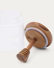 Load image into Gallery viewer, Nukha honey jar in glass and FSC 100% acacia wood - image 4