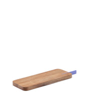 Load image into Gallery viewer, Zairin serving board in FSC 100% acacia wood and lilac metal