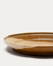 Load image into Gallery viewer, Brown ceramic Nagoli flat plate - image 6