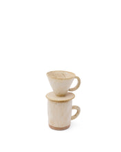 Load image into Gallery viewer, Zunel beige ceramic coffee cup with dripper set