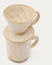 Load image into Gallery viewer, Zunel beige ceramic coffee cup with dripper set - image 6