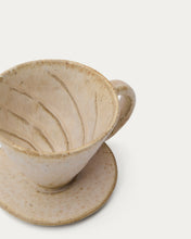 Load image into Gallery viewer, Zunel beige ceramic coffee cup with dripper set - image 8