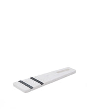 Load image into Gallery viewer, Nira small serving board in white and grey marble