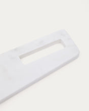 Load image into Gallery viewer, Nira small serving board in white and grey marble - image 5