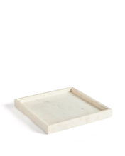 Load image into Gallery viewer, Serela tray in white marble 35 x 35 cm