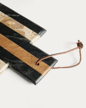 Load image into Gallery viewer, Surne serving board in black, brown and beige marble 30 x 18 cm - image 6