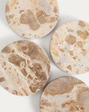 Load image into Gallery viewer, Set of 4 beige Malder marble coasters - image 2