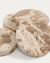 Load image into Gallery viewer, Set of 4 beige Malder marble coasters - image 3