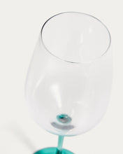 Load image into Gallery viewer, Irides clear wine glass with blue detail, 43 cl - image 5