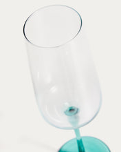 Load image into Gallery viewer, Irides clear champagne glass with blue detail, 31.5 cl - image 5