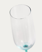 Load image into Gallery viewer, Irides clear champagne glass with blue detail, 24.5 cl - image 5