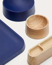 Load image into Gallery viewer, Bletz set of serving dishes for snacks made of acacia wood in a natural, blue finish FSC 100% - image 5
