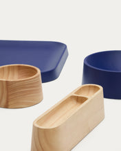 Load image into Gallery viewer, Bletz set of serving dishes for snacks made of acacia wood in a natural, blue finish FSC 100% - image 6