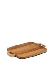 Load image into Gallery viewer, Sardis large serving board made from FSC 100% acacia wood and rattan - image 2