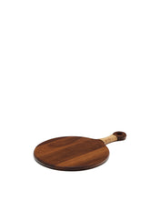 Load image into Gallery viewer, Sardis small round serving board FSC 100% acacia wood and rattan - image 2