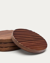 Load image into Gallery viewer, Rommu set of 4 coasters made of acacia wood FSC 100% - image 3