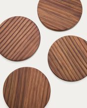 Load image into Gallery viewer, Rommu set of 4 coasters made of acacia wood FSC 100% - image 4