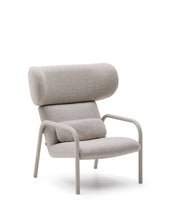 Load image into Gallery viewer, Inari armchair in beige and steel with beige painted finish FSC Mix Credit