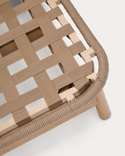 Load image into Gallery viewer, Catalina double sun lounger in beige rope cord and FSC 100% solid acacia wood - image 13