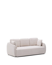 Load image into Gallery viewer, Laira 3-seater sofa bed in ecru chenille 218cm FSC Mix Credit