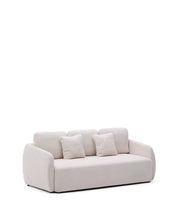 Load image into Gallery viewer, Laira 3-seater sofa bed in ecru chenille 218cm FSC Mix Credit - image 6