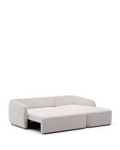 Load image into Gallery viewer, Laira 3-seater sofa bed with right chaise longue in ecru chenille 246cm FSC Mix Credit - image 3