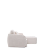 Load image into Gallery viewer, Laira 3-seater sofa bed with right chaise longue in ecru chenille 246cm FSC Mix Credit - image 5