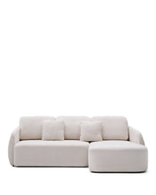 Load image into Gallery viewer, Laira 3-seater sofa bed with right chaise longue in ecru chenille 246cm FSC Mix Credit - image 7