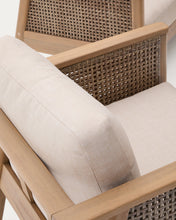 Load image into Gallery viewer, Alabe set consisting of one 2-seater sofa, 2 armchairs and one coffee table in FSC 100% acacia wood - image 7