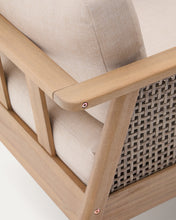 Load image into Gallery viewer, Alabe set consisting of one 2-seater sofa, 2 armchairs and one coffee table in FSC 100% acacia wood - image 12
