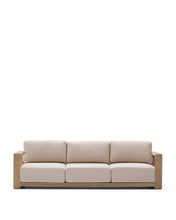 Load image into Gallery viewer, Ambra 3-seater sofa in solid acacia wood with light finish 249cm FSC 100% - image 2