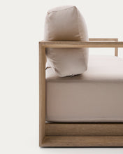 Load image into Gallery viewer, Ambra 3-seater sofa in solid acacia wood with light finish 249cm FSC 100% - image 9