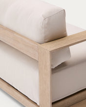 Load image into Gallery viewer, Ambra 3-seater sofa in solid acacia wood with light finish 249cm FSC 100% - image 10