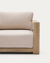 Load image into Gallery viewer, Ambra 2-seater sofa in solid acacia wood with light finish 174cm FSC 100% - image 8