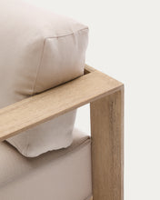 Load image into Gallery viewer, Ambra 2-seater sofa in solid acacia wood with light finish 174cm FSC 100% - image 9