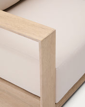 Load image into Gallery viewer, Ambra 2-seater sofa in solid acacia wood with light finish 174cm FSC 100% - image 10