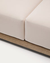 Load image into Gallery viewer, Ambra 2-seater sofa in solid acacia wood with light finish 174cm FSC 100% - image 11