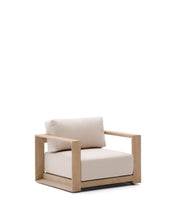 Load image into Gallery viewer, Ambra armchair in solid acacia wood with light finish FSC 100%