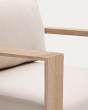 Load image into Gallery viewer, Ambra armchair in solid acacia wood with light finish FSC 100% - image 9