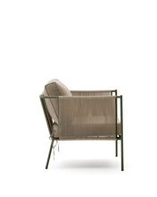 Load image into Gallery viewer, Zivia outdoor armchair in ecru rope cord and green galvanised steel - image 4