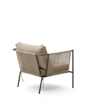 Load image into Gallery viewer, Zivia outdoor armchair in ecru rope cord and green galvanised steel - image 6