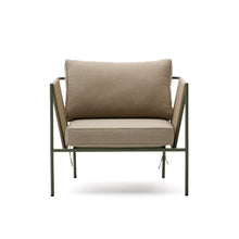 Load image into Gallery viewer, Zivia outdoor armchair in ecru rope cord and green galvanised steel - image 7