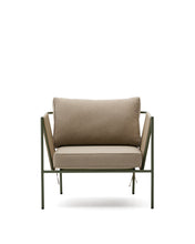 Load image into Gallery viewer, Zivia outdoor armchair in ecru rope cord and green galvanised steel - image 8