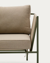 Load image into Gallery viewer, Zivia outdoor armchair in ecru rope cord and green galvanised steel - image 13